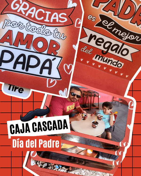 CAJA CASCADA ROJO - Imagen 2