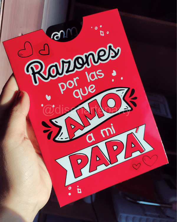 TARJETA "Razones por las que amo a mi Papá" - Imagen 2